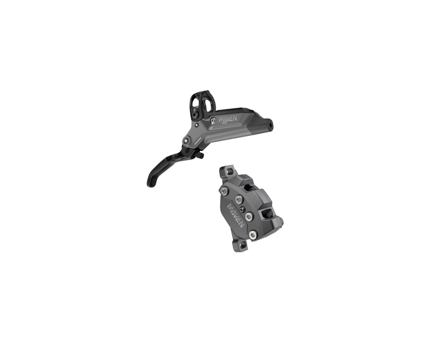 SRAM Maven Bronze Disc Brake and Lever - Front, Post Mount, 4-Piston, Aluminum Lever, SS Hardware, Blast Dark Polar, A1