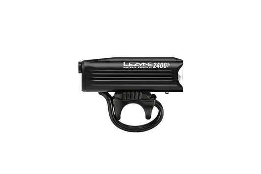 Lezyne Mega Drive 2400+ Front - Gloss Black