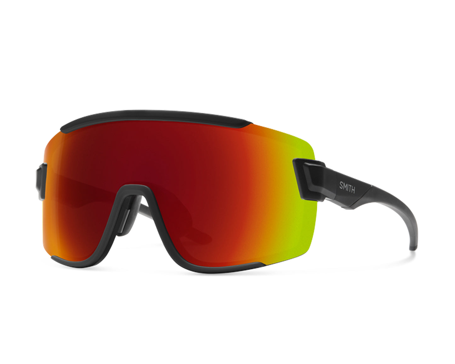 Smith Wildcat Matte Black + ChromaPop Red Mirror Lens