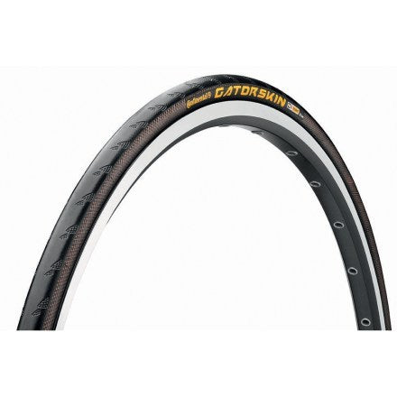 CONTINENTAL GATORSKIN TIRE - 700 X 23 CLINCHER WIRE BLACK POLYX BREAKER