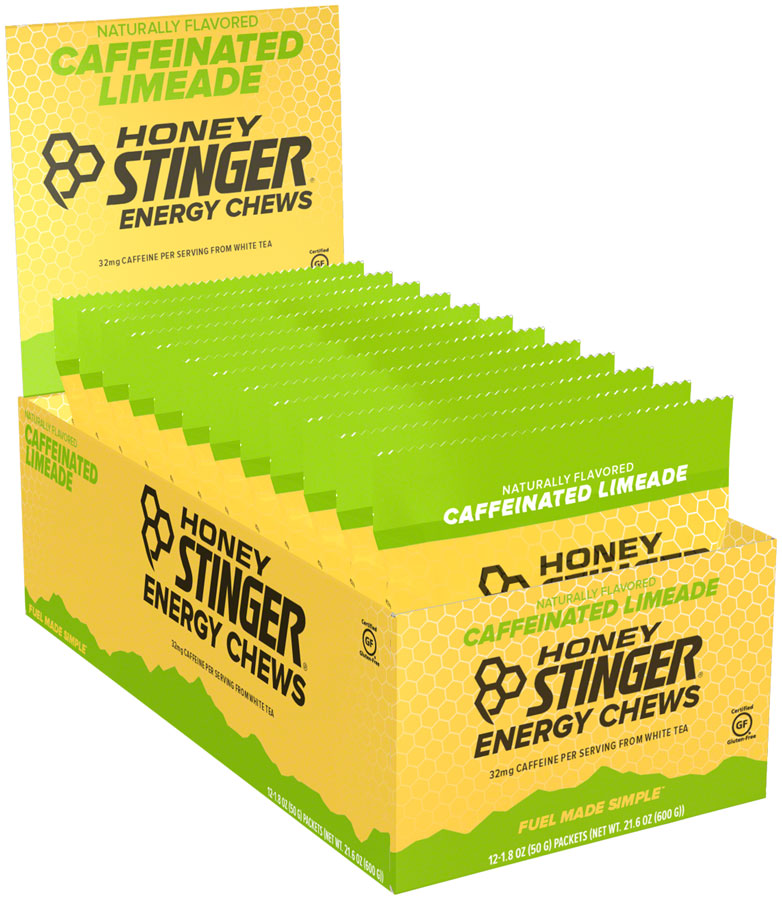 HONEY STINGER ORGANIC ENERGY CHEWS: LIMEADE, BOX OF 12