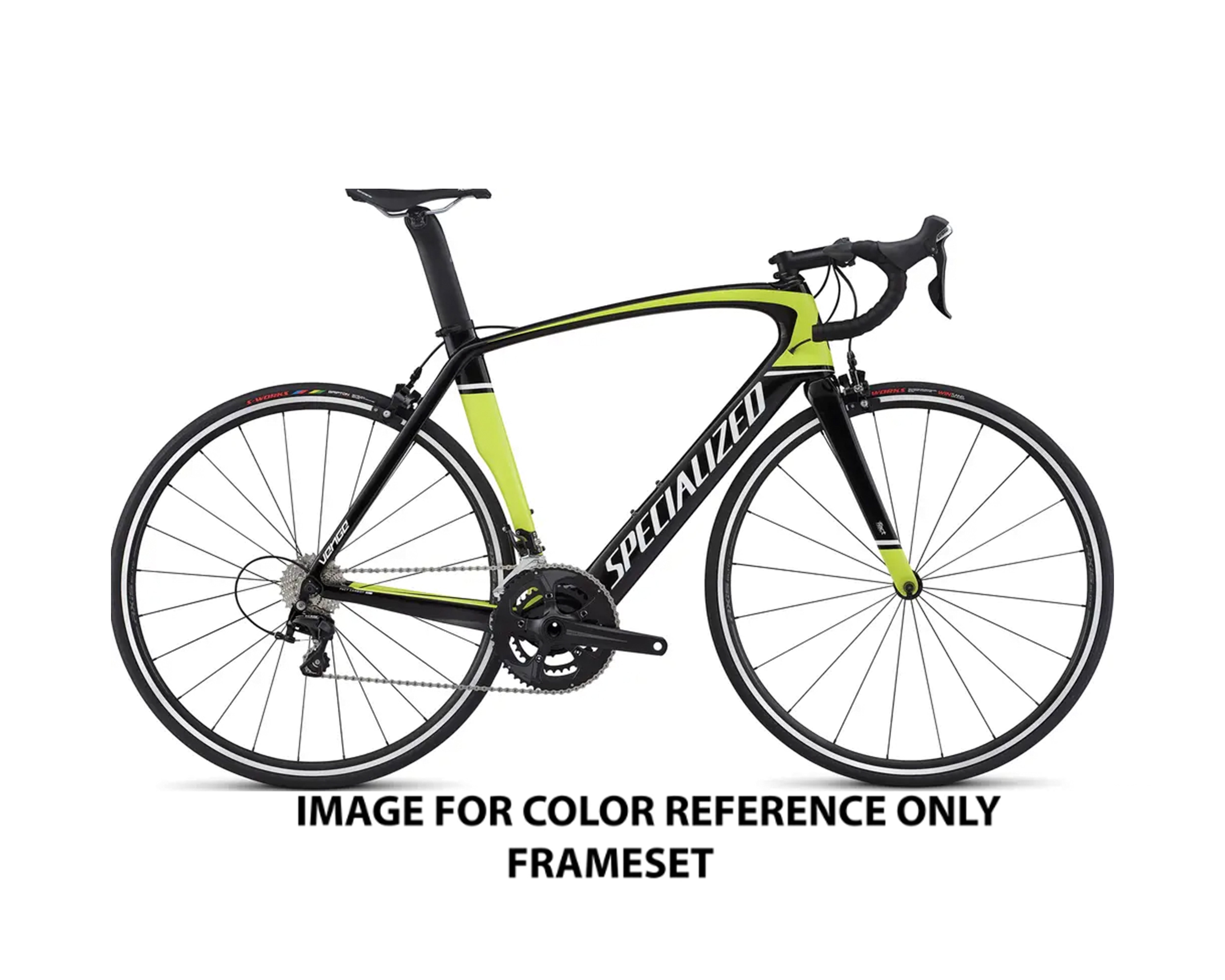 2017 Specialized Venge Elite FRAMESET ONLY TarBlk TeamYel MetWht 61cm