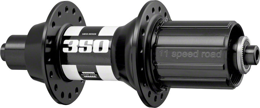 DT SWISS 350 REAR HUB - QR X 130MM RIM BRAKE HG 11 ROAD BLACK 32H 18PT