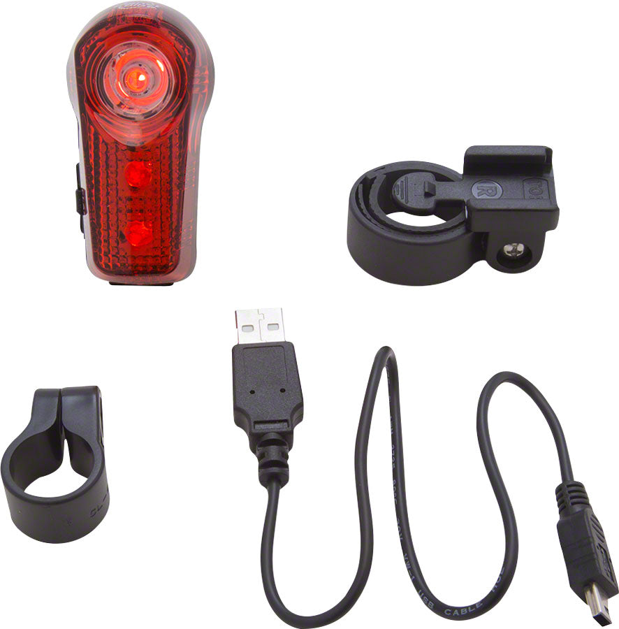 PLANET BIKE SUPERFLASH USB-RECHARGEABLE TAIL LIGHT: RED/BLACK