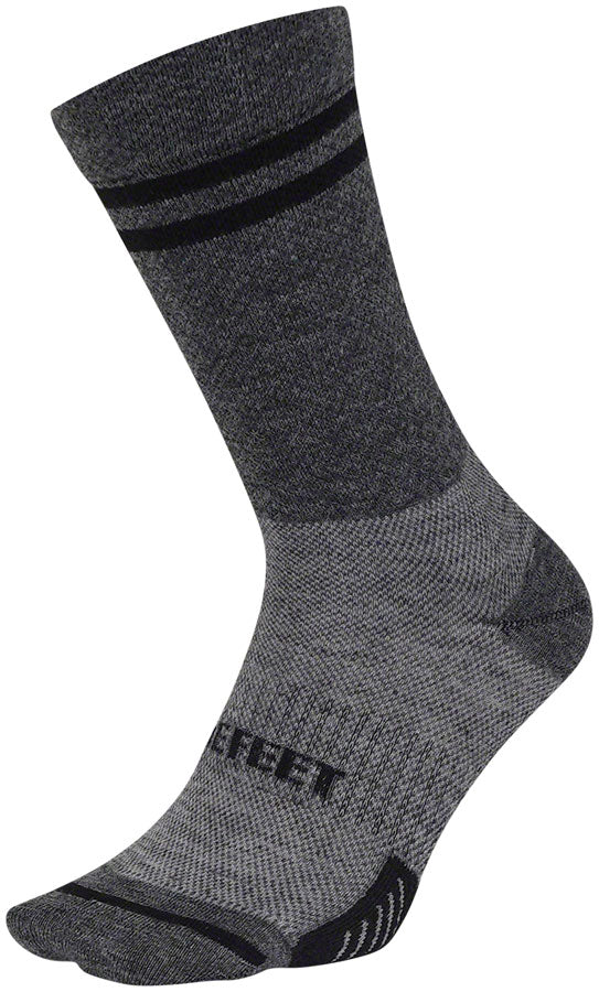 Defeet Cyclismo Wool Blend 6" - Gravel Grey/Black M