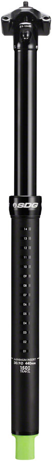 SDG Tellis Dropper Seatpost - 31.6mm, 125mm, Black