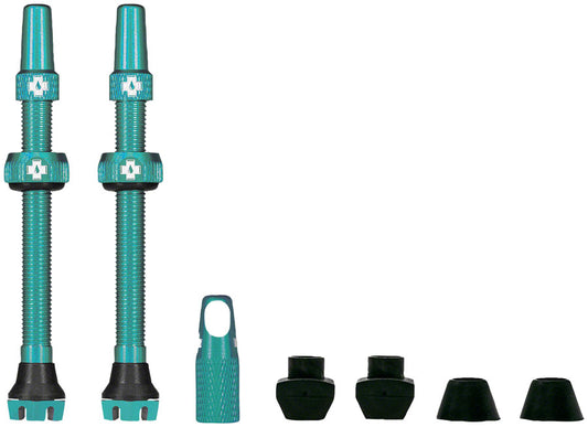 MUC-OFF V2 TUBELESS VALVE KIT - TURQUOISE 60MM PAIR