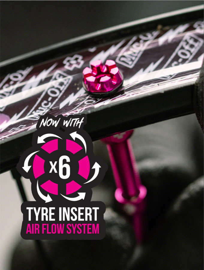 MUC-OFF V2 TUBELESS VALVE KIT - PINK 60MM PAIR