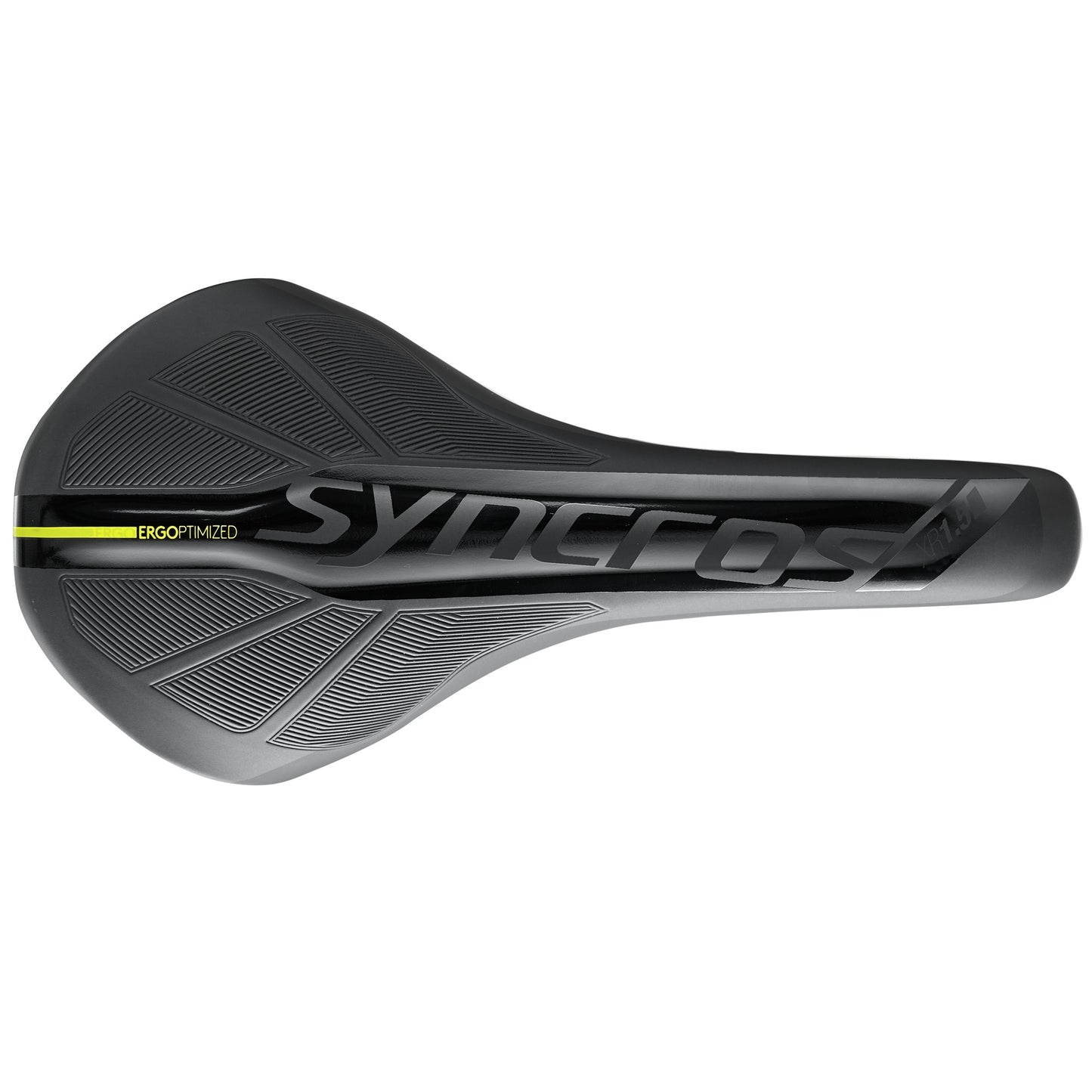 Syncros Saddle XR1.5 Black/Sulphur Yellow wide