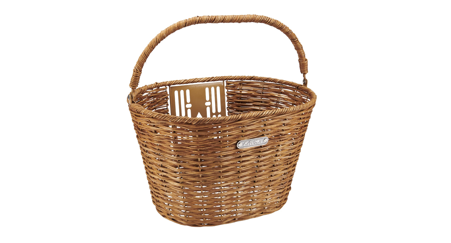 Electra Rattan Front Basket QR Nat w/Handle