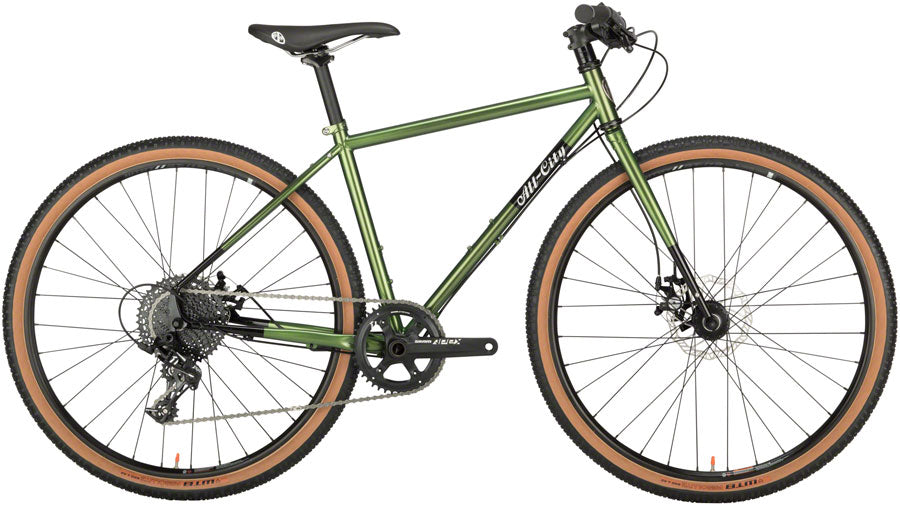 All-City Macho Man Disc Flatbar Bike - Olive Fab