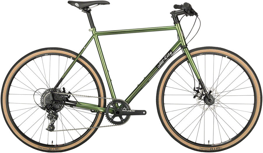 All-City Macho Man Disc Flatbar Bike - Olive Fab