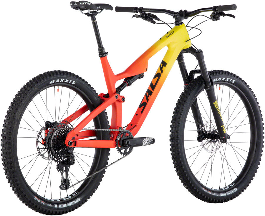 Salsa Rustler Carbon GX Eagle Bike - Red/Yellow/Fade