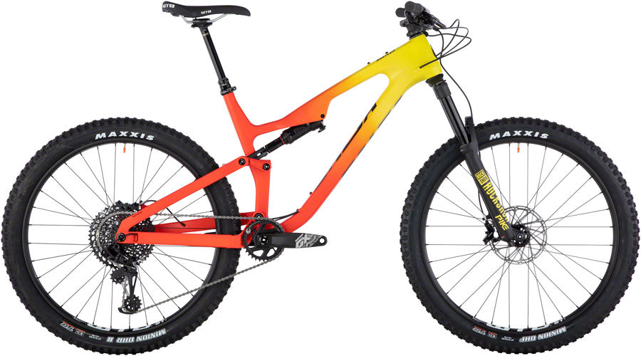 Salsa Rustler Carbon GX Eagle Bike - Red/Yellow/Fade