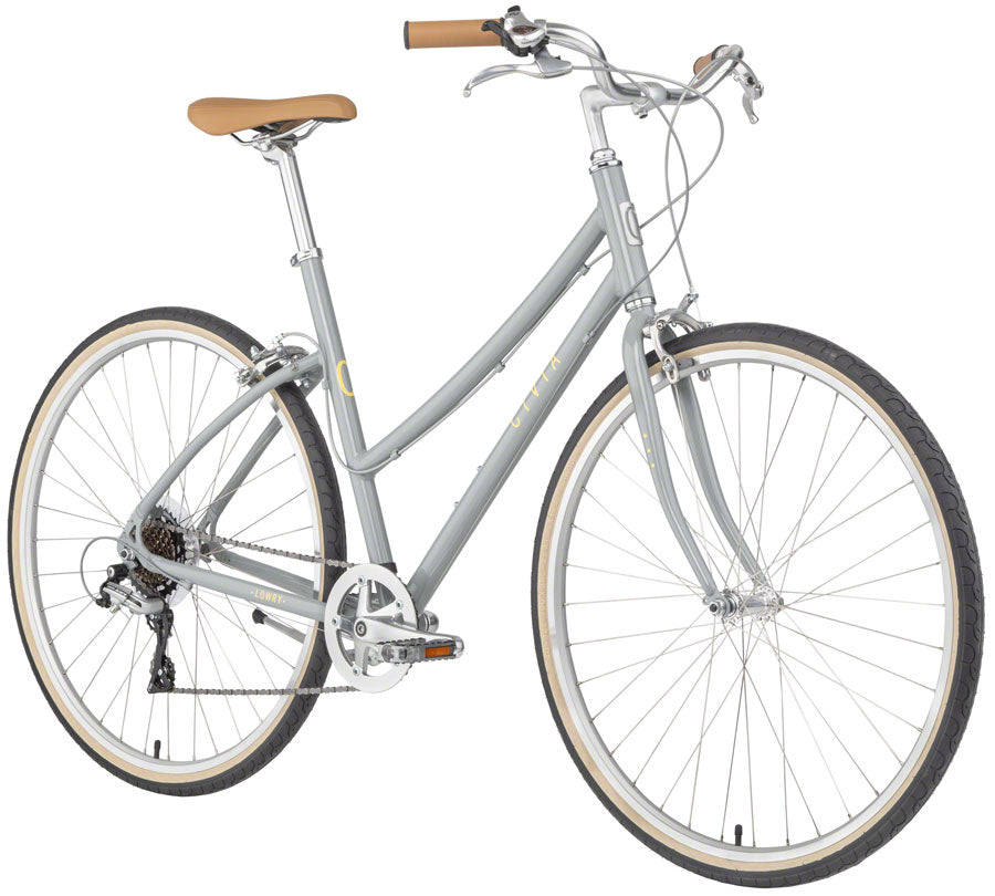 Civia Lowry 7-Speed Step-Over Bike - Gray/Yellow