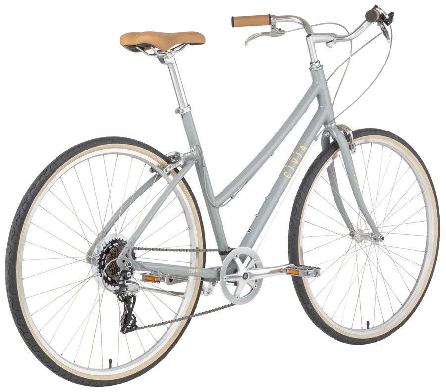 Civia Lowry 7-Speed Step-Over Bike - Gray/Yellow