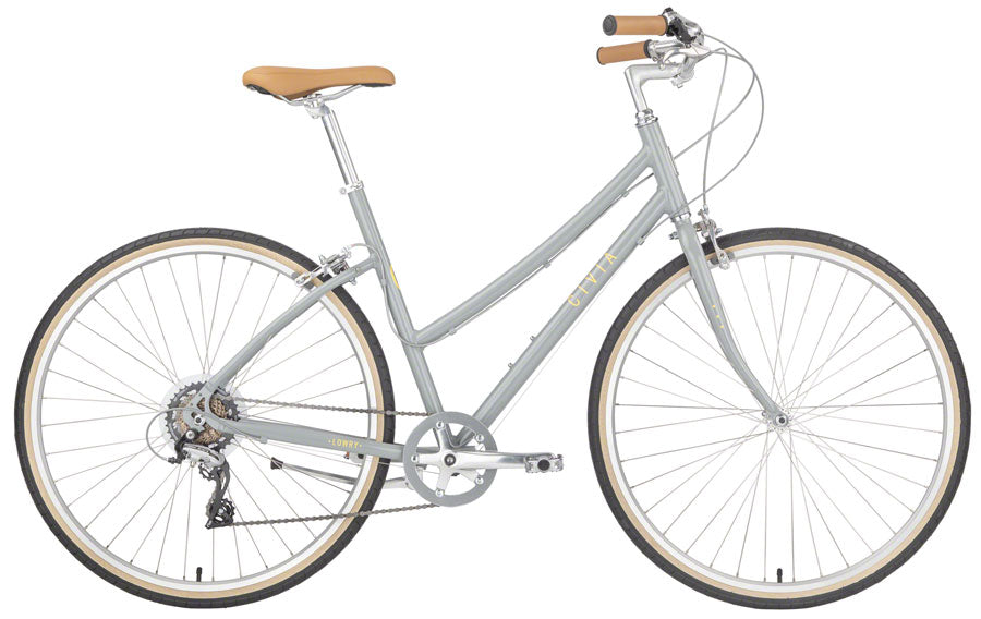 Civia Lowry 7-Speed Step-Over Bike - Gray/Yellow