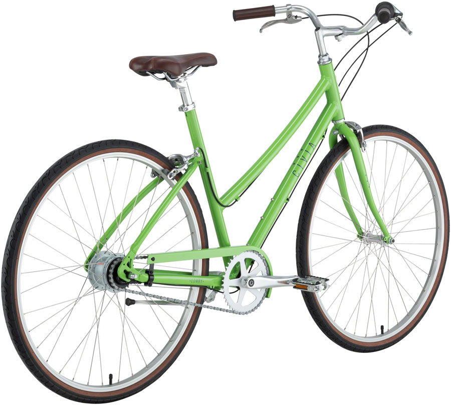 Civia Lowry 8-Speed Internal Step-Thru Bike - Lime Green/Gray