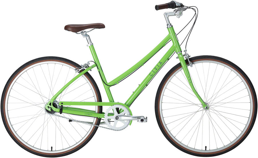 Civia Lowry 8-Speed Internal Step-Thru Bike - Lime Green/Gray