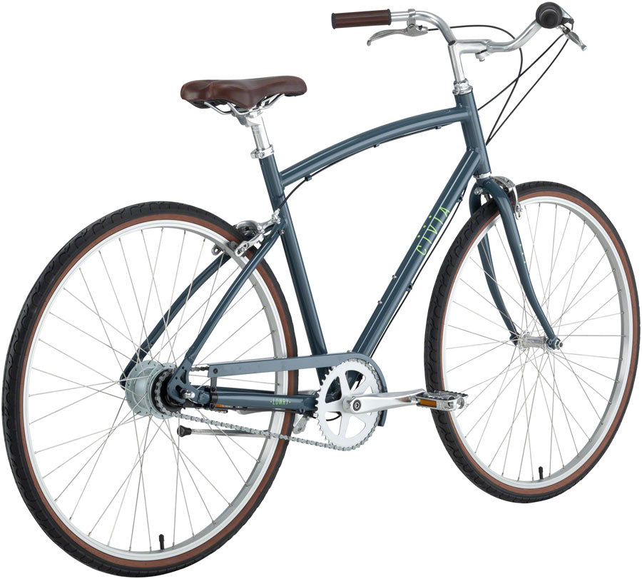 Civia Lowry 8-Speed Internal Step-Over Bike - Gray/Lime Green