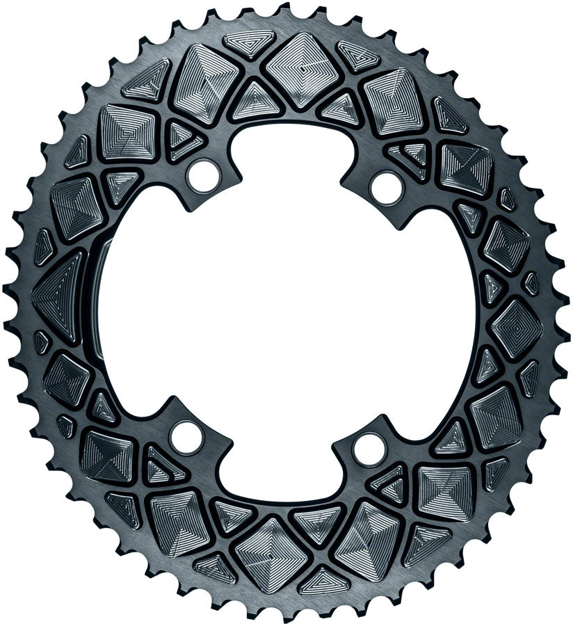 absoluteBLACK Premium Oval 110 BCD 4-Bolt Road Chainring for Shimano 9000/6800/5800