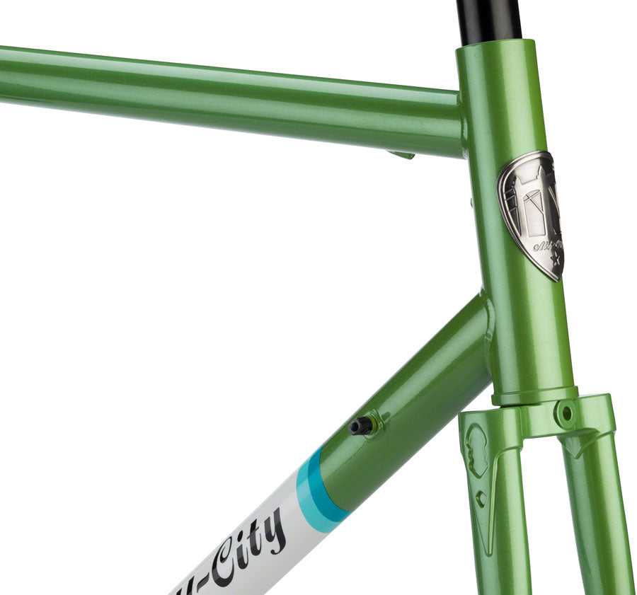 All-City Mr. Pink Classic Frameset - Green & White