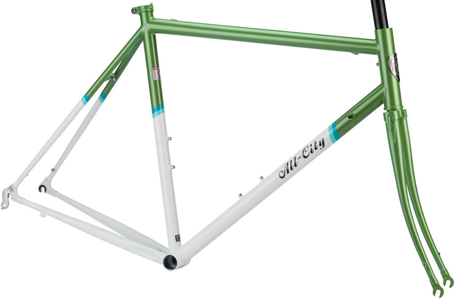 All-City Mr. Pink Classic Frameset - Green & White