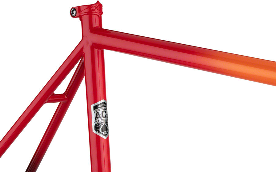 All-City Zig Zag Frame - Orange/Red Fade