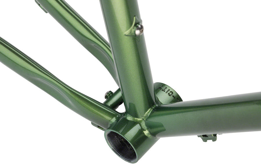 All-City Macho Man Disc Frameset - Olive Fab