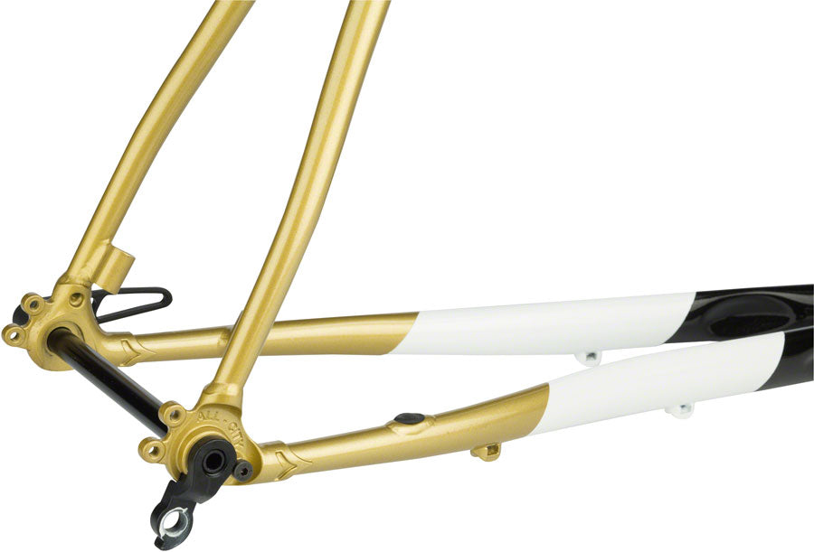 All-City Cosmic Stallion Frameset - Black/White/Gold