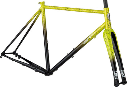 All-City Macho King A.C.E. Frame - Yellow Fade Splatter