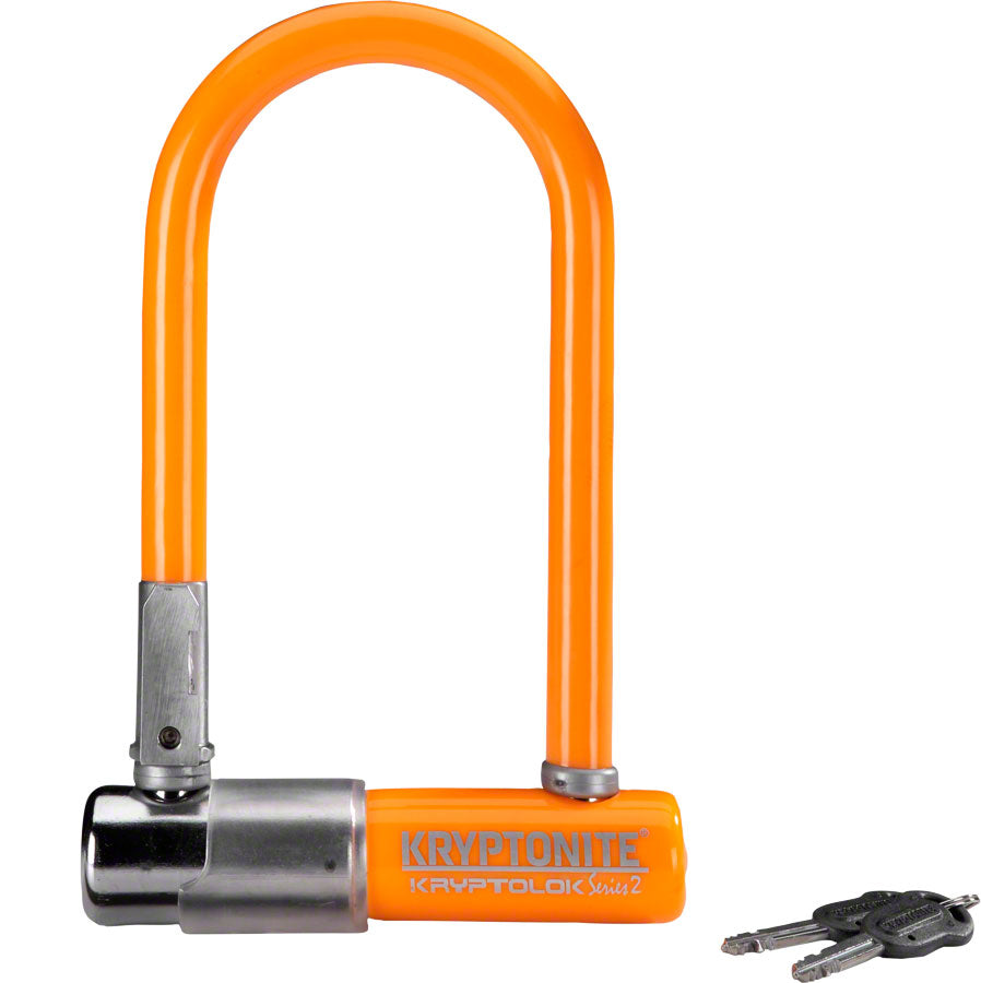 Krypto series 2 mini-7 U Lock: 3.25 x 7" Orange