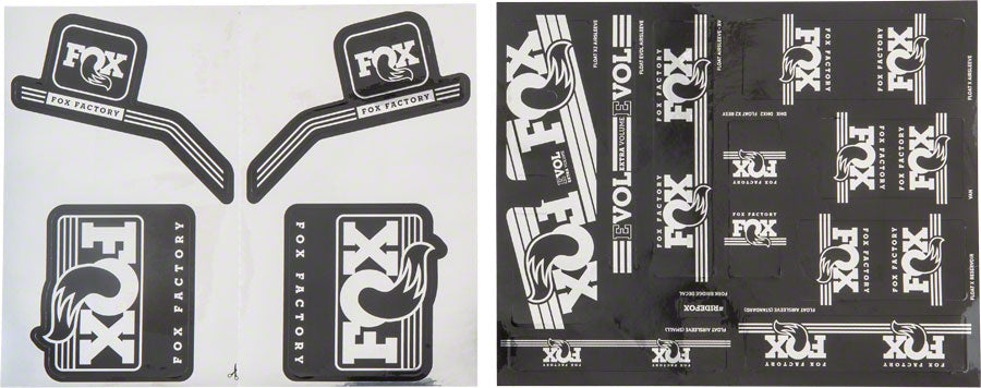 FOX Heritage Decal Kit for Forks and Shocks, Silver/Black