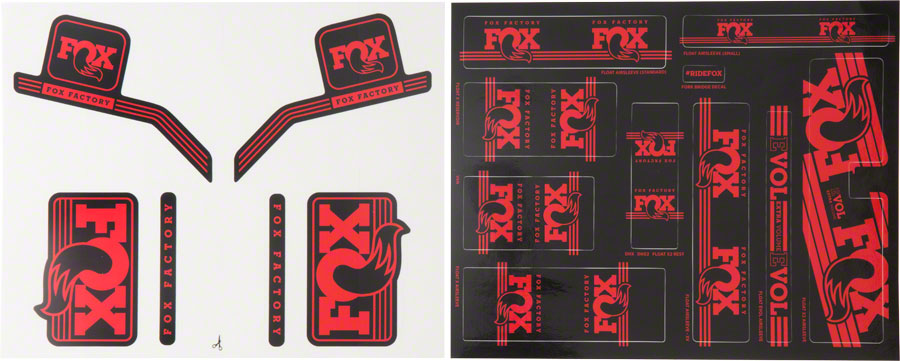 Fox Heritage Decal Kit for Forks/Shocks Red