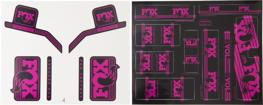 FOX Heritage Decal Kit for Forks and Shocks, Pink/Black