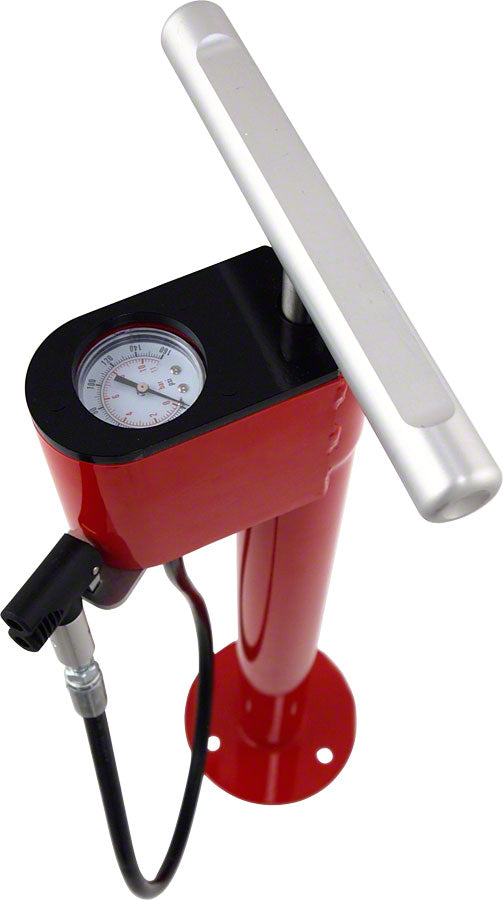 Bike Fixation High Security Indoor Public Bike Pump: Long Hose, with Tools