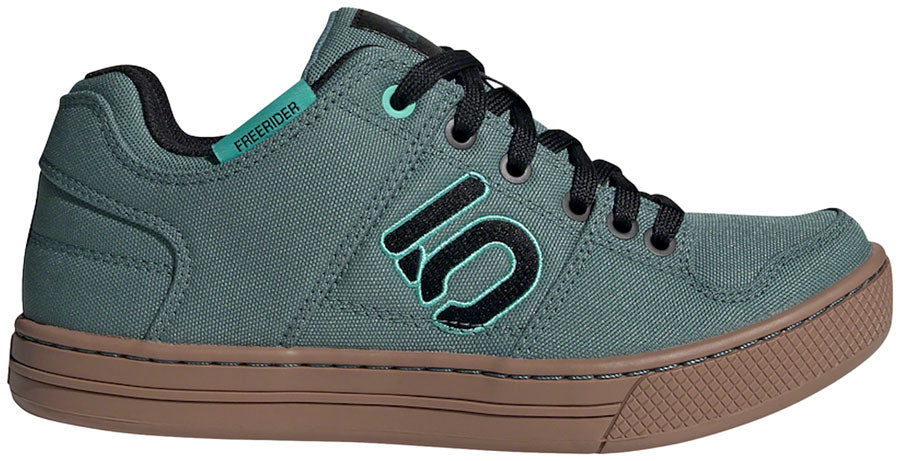 Five Ten Freerider Primeblue Flat Shoe  -  Women's, Acid Mint / Hazy Emerald / Core Black