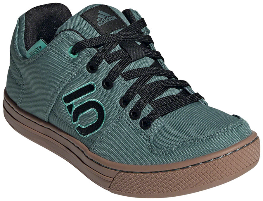 Five Ten Freerider Primeblue Flat Shoe  -  Women's, Acid Mint / Hazy Emerald / Core Black