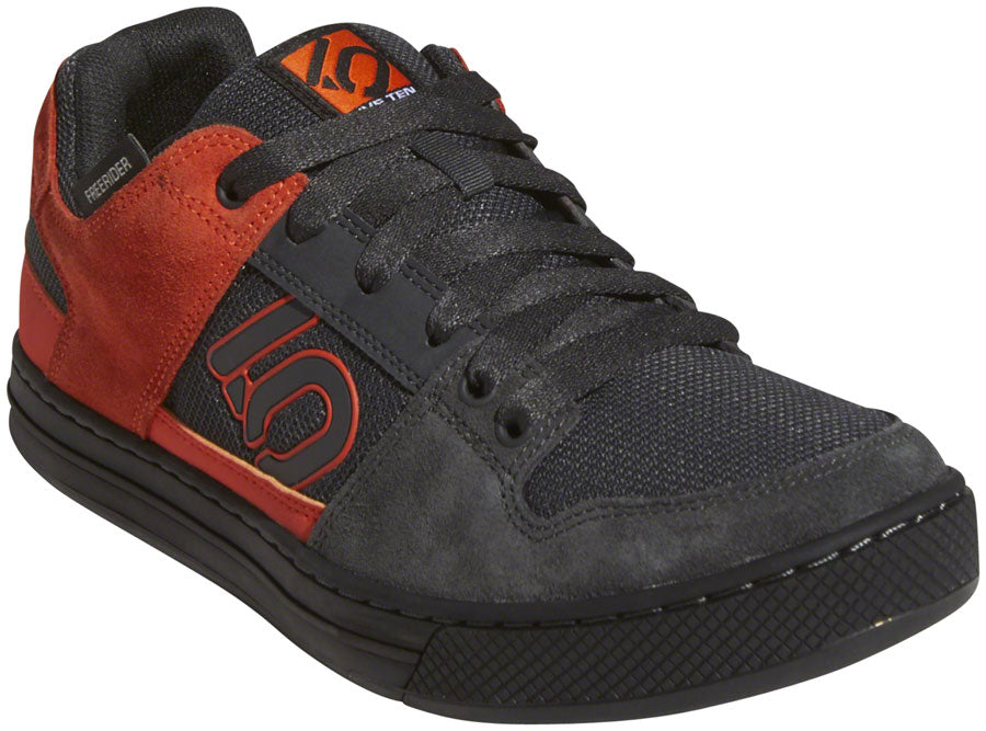 Five Ten Freerider Flat Shoes - Men's, Carbon/Active Orange/Gray Five