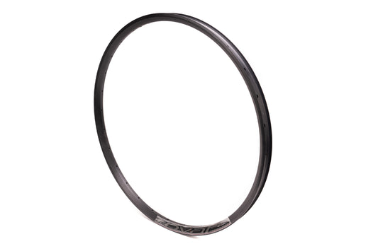 RIM MY19 TRAVERSE, 29, FRONT & REAR, ALLOY, 28H, 30MM INTERNAL (RIM-665) - BLACK W/ CHARCOAL DCL